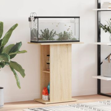 Supporto per acquario in rovere Sonoma 60,5x36x72,5 cm in legno ingegnerizzato