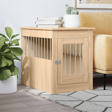 Gabbia Cani da Arredamento Rovere Sonoma 55x80x68cm Multistrato