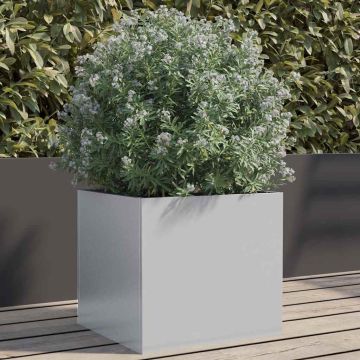 Fioriera Argento 32x30x29 cm in Acciaio Zincato