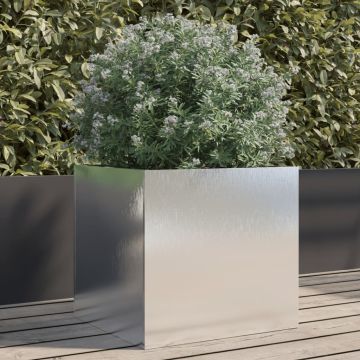 Fioriera Argento 42x40x39 cm in Acciaio Inox