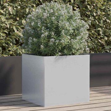 Fioriera Argento 42x40x39 cm in Acciaio Zincato