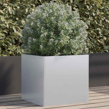 Fioriera Argento 49x47x46 cm in Acciaio Zincato