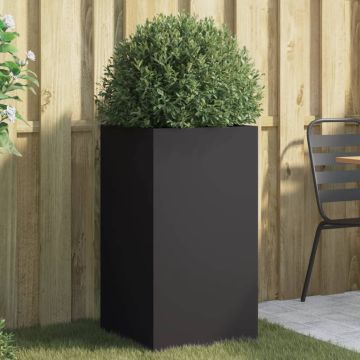 Fioriera Nera 42x38x75 cm in Acciaio