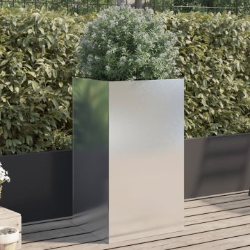 Fioriera Argento 42x38x75 cm in Acciaio Inox