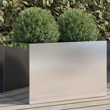 Fioriera Argento 62x40x39 cm in Acciaio Inox