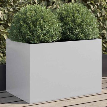 Fioriera Argento 62x40x39 cm in Acciaio Zincato