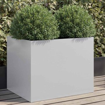 Fioriera Argento 62x47x46 cm in Acciaio Zincato