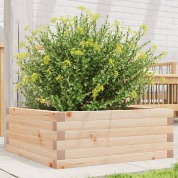Fioriera da Giardino 60x60x23 cm in Legno Massello di Pino