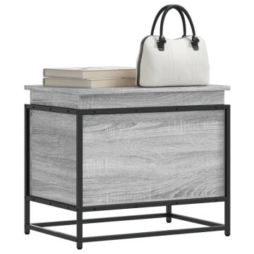 Contenitore con Coperchio Grigio Sonoma 60x40x51,5cm Truciolato