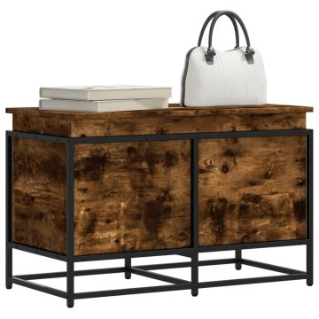Contenitore con Coperchio Rovere Fumo 80x40x51,5cm Truciolato