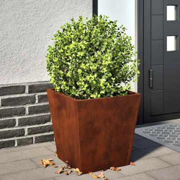 Fioriere da Giardino 2 pz 40x40x40 cm in Acciaio Corten