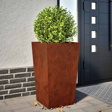 Fioriera da Giardino 45x45x75 cm in Acciaio Corten