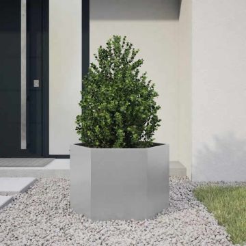 Fioriera Esagono 69x60x45 cm in Acciaio Zincato