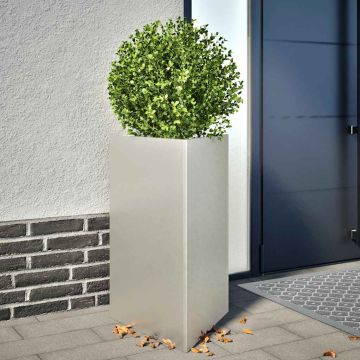 Fioriere da Giardino 2 pz Triangolari 50x43x75 cm Acciaio Inox