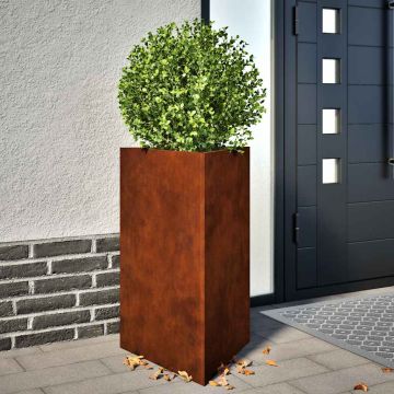 Fioriere da Giardino 2 pz Triangolari 50x43x75cm Acciaio Corten