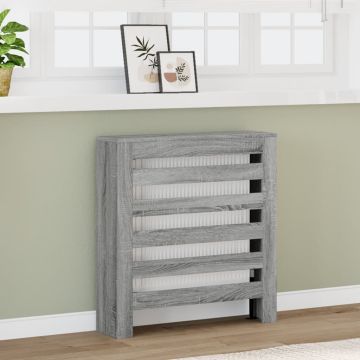 Copertura per radiatori Sonoma grigio 78 x 20 x 82 cm