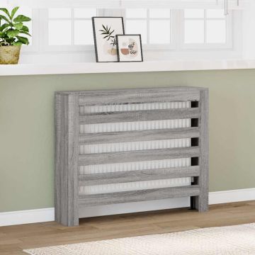 Copertura per radiatori Sonoma grigio 104 x 20 x 82 cm