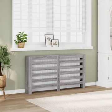 Copertura per radiatori Sonoma grigio 149 x 20 x 82 cm
