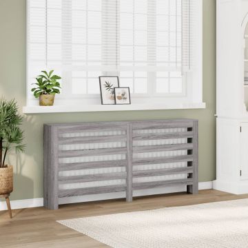 Copertura per radiatori Sonoma grigio 175 x 20 x 82 cm