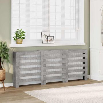 Copertura per radiatori Grigio Cemento 205 x 21,5 x 83,5 cm