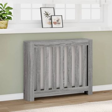 Copertura per radiatori Sonoma grigio 104 x 20 x 82 cm