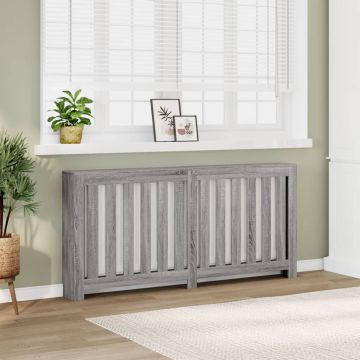 Copertura per radiatori Sonoma grigio 175 x 20 x 82 cm