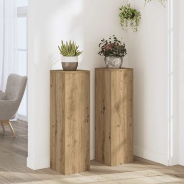 Supporto per piante 2 pz Rovere 25 x 25 x 80 cm
