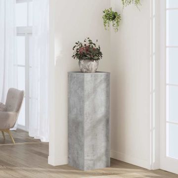 Supporto per Piante Grigio 33x33x100 cm in Truciolato