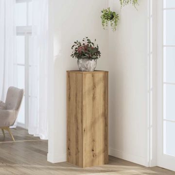Supporto per Piante Rovere Artigianale 33x33x100 cm Truciolato