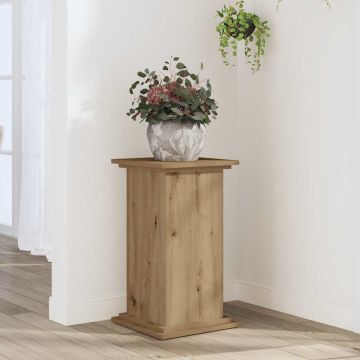 Supporto per Piante Rovere Artigianale 33x33x60 cm Truciolato