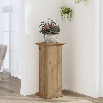 Supporto per Piante Rovere Artigianale 33x33x80 cm Multistrato