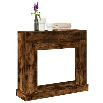 Cornice per Camino Rovere Fumo 100x30x87,5 cm in Truciolato