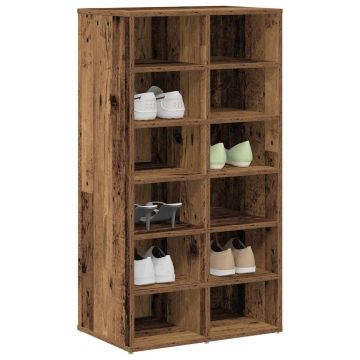 Scarpiera Legno Antico 54x34x100,5 cm in Truciolato