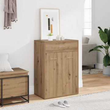 Scarpiera Rovere Artigianale 60x35x84 cm in Legno Multistrato
