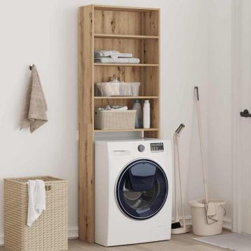 Mobile per Lavatrice Rovere Artigianale 64x24x190 cm