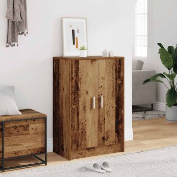Scarpiera Legno Antico 60x35x92 cm in Legno Multistrato