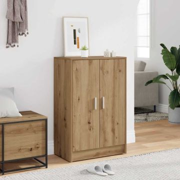 Scarpiera Rovere Artigianale 60x35x92 cm in Legno Multistrato