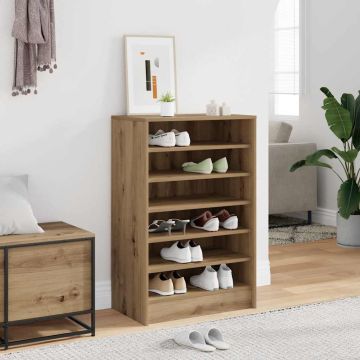 Scarpiera Rovere Artigianale 60x35x92 cm in Legno Multistrato