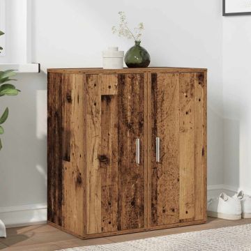 Scarpiere 2 pz Legno Antico 32x35x70 cm in Truciolato