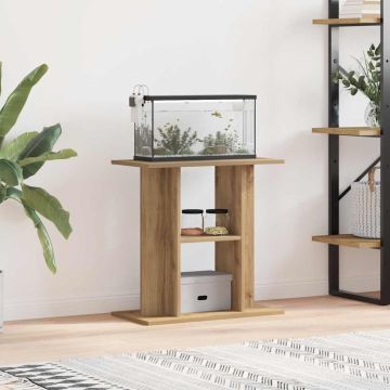 Supporto Acquario 60x30x60 cm Multistrato Rovere Artigianale