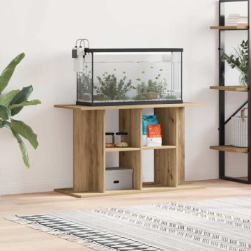 Supporto per acquario artigianale in rovere 100x40x60 cm in legno ingegnerizzato