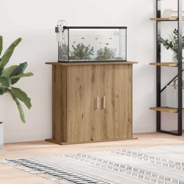 Supporto per acquario artigianale in rovere 81x36x73 cm in legno ingegnerizzato