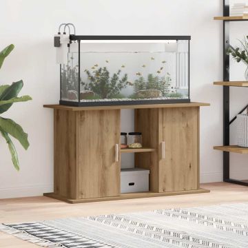 Supporto per acquario artigianale in rovere 101x41x58 cm in legno ingegnerizzato