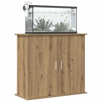 Supporto per acquario artigianale in rovere 81x36x73 cm in legno ingegnerizzato