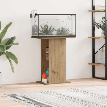 Supporto per acquario artigianale in rovere 36x60,5x72,5 cm in legno ingegnerizzato