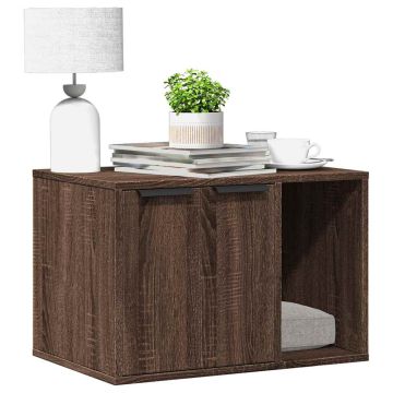 Recinto Lettiera Gatti Rovere Marrone 60x40x40 cm in Truciolato