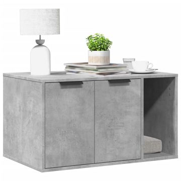 Recinto Lettiera Gatti Grigio Cemento 60x40x40 cm in Truciolato