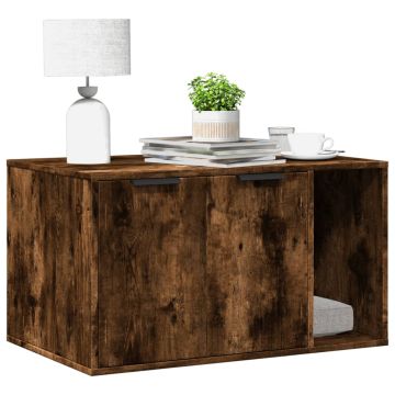 Recinto Lettiera Gatti Rovere Fumo 80x50x45 cm in Truciolato