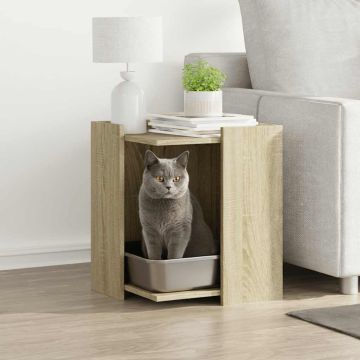 Recinto Lettiera Gatti Rovere Sonoma 60x40x40 cm in Truciolato