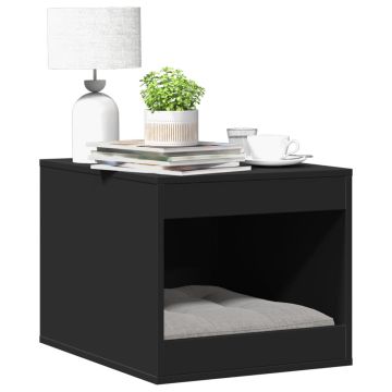Recinto per Lettiera per Gatti Nero 47x59x42 cm in Truciolato